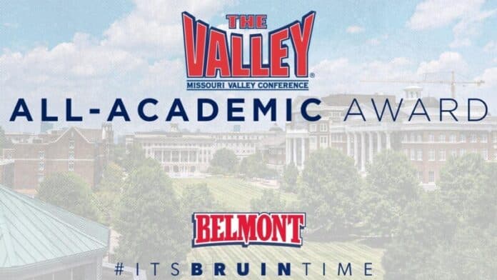 Belmont University has been awarded the 2022-23 Missouri Valley Conference All-Academic Award, the league office announced Tuesday.