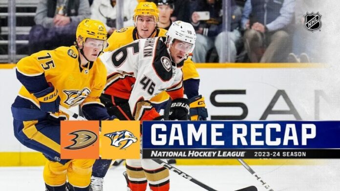 Predators-Fall-3-2-to-Ducks-in-4th-Straight-Loss Predators Fall 3-2 to Ducks in 4th Straight Loss