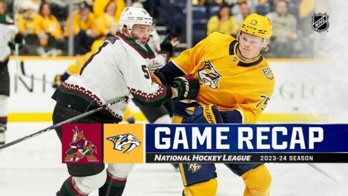 Predators Fall 7-5 to the Arizona Coyotes Saturday Night