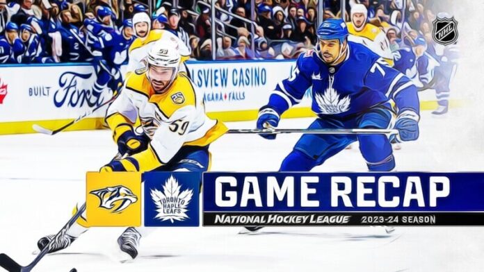 Maple Leafs Shutout Predators Saturday