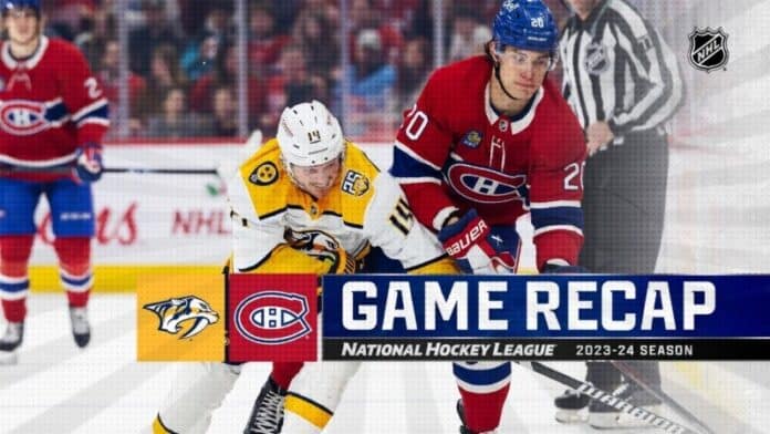 Sissons Scores Twice in Predators 2-1 Win Over Canadiens