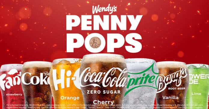 Wendy’s Fans Can Pay a Penny and Fill Their Cup with a small Coca-Cola Freestyle® Drink Daily!