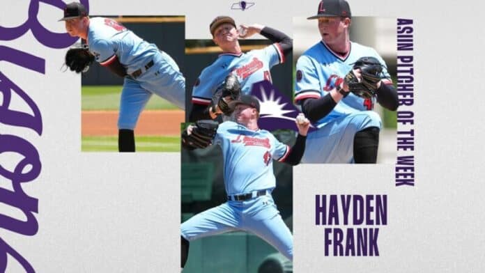 Frank Named ASUN Pitcher of the Week