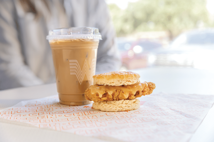 Iced Coffee and Honey Butter Chicken Biscuit