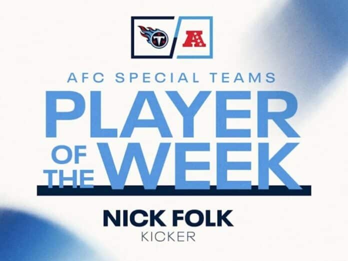 Nick folk player of week