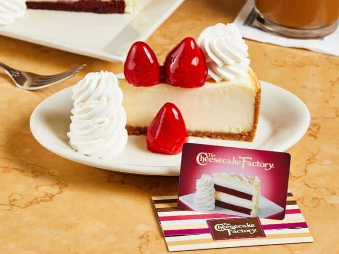 cheesecake-factory-gift-card Cheesecake Rewards® Members will Receive a $10 Dining Credit for Every $50 Gift Card Purchased Online Through