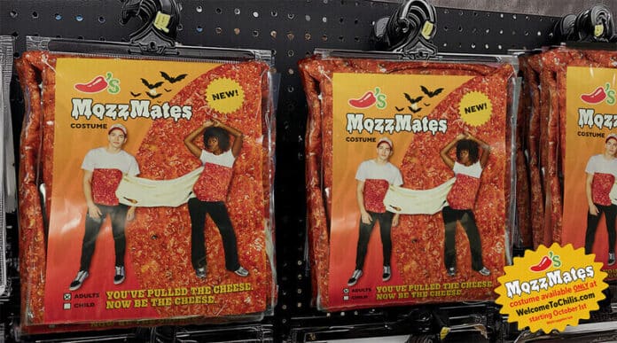 Chili’s fans can find the MozzMates costume exclusively at welcometochilis.com for $75, starting on Oct. 1 at 11 a.m. ET (while supplies last), perfect for dressing up with their best friend, partner, or even their perfect MozzMate.