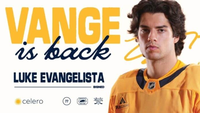 Predators Sign Luke Evangelista to Two-Year, $6 Million Contract