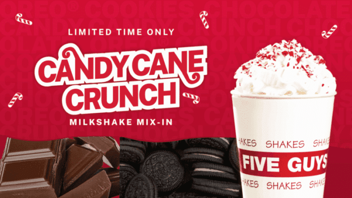 five guys candy cane crunch