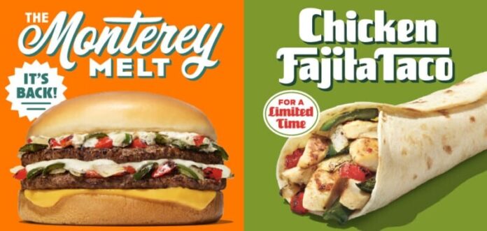 the Monterey Melt and the Chicken Fajita Taco. Starting Dec. 30, 2025,