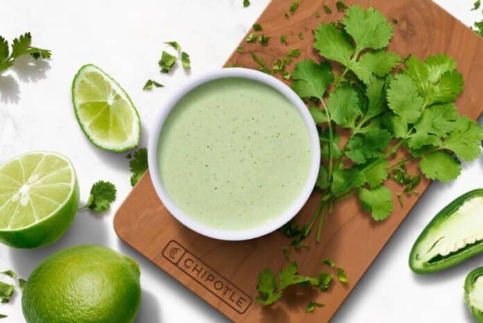 Made fresh daily with hand-chopped cilantro, lime, savory Mexican spices and hand-roasted jalapeños, Cilantro Lime Sauce delivers a bright kick of flavor with no artificial colors, flavors or preservatives.
