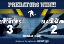 Forsberg’s Overtime Winner Lifts Predators Past Blackhawks 3-2