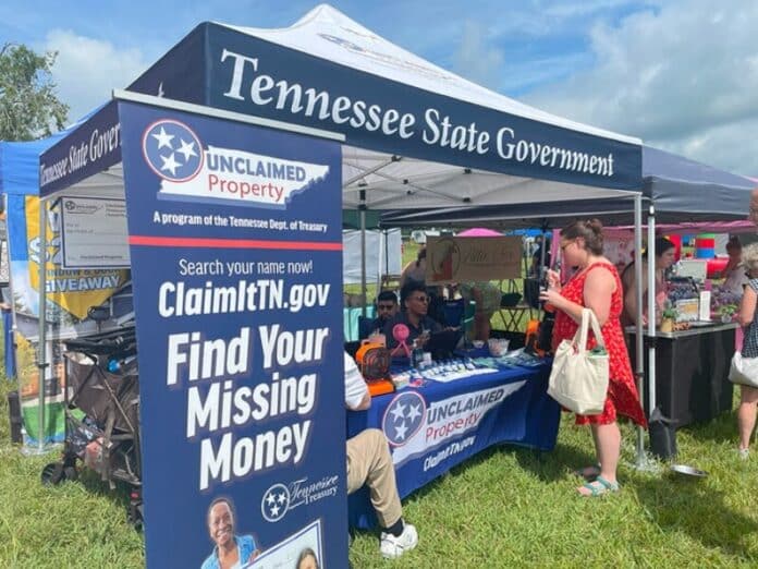 unclaimed property booth