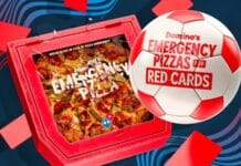 Domino’s Is Giving Away Free Pizza If the U.S. Soccer Team Gets a Red Card If any player from the U.S. team receives a red card in the soccer tournament this summer, Domino’s will help ease the pain by giving away $1 million worth of Emergency Pizzas.