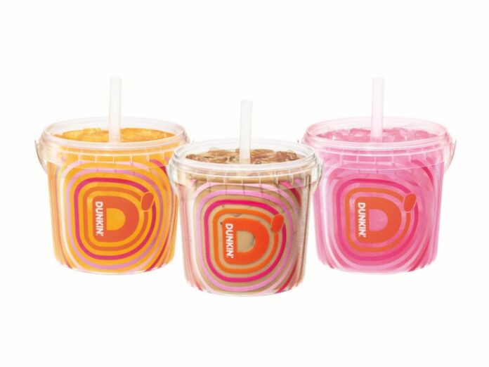 imgi_26_Dunkin-Iced-Beverage-Buckets-2-scaled Starting May 22, the 48 oz. buckets return to participating Dunkin' locations nationwide for a limited time while supplies last