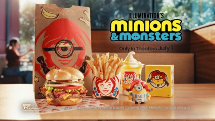 Fans can get a taste of the Minions & Monsters Meal only at Wendy's starting June 15.