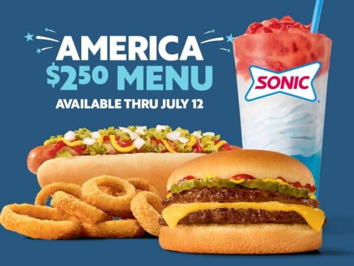 sonic America 250 menu