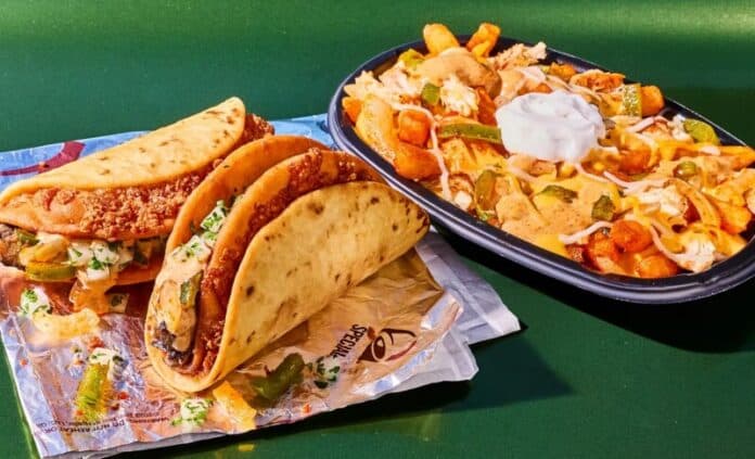 taco bell new fajita menu Taco Bell’s obsession-worthy cheesy Street Chalupas gets a fajita flavor upgrade with new Fajita Street Chalupas and Chicken Fajita Nacho Fries – only available for a limited time.