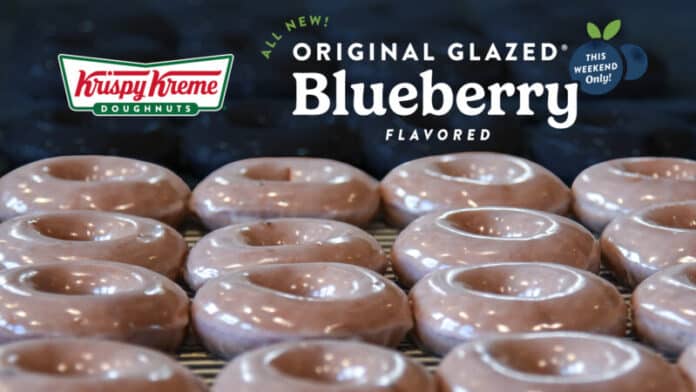 Krispy Kreme blueberry glazed