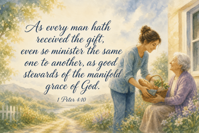 bible-verse-1-peter-410-2026-07-26 Devotional image for 1 Peter 4:10