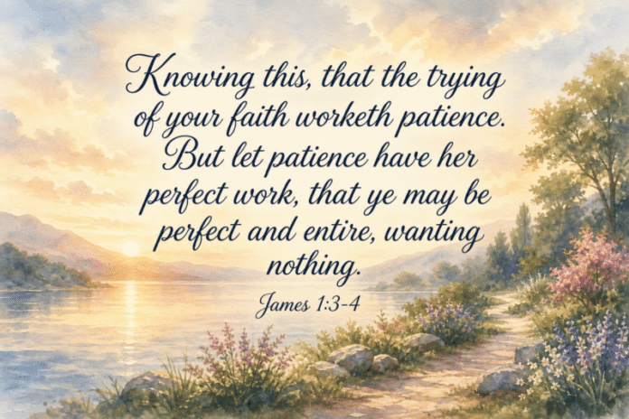 Devotional image for James 1:3-4