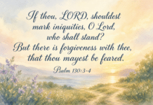 Daily Devotional: Embracing Forgiveness Devotional image for Psalm 130:3-4