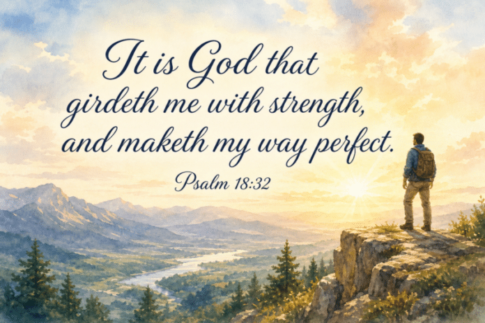 Devotional image for Psalm 18:32