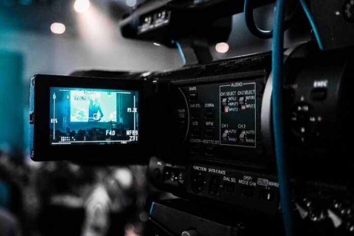 filming movie stock photo