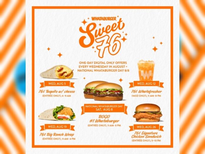 whataburger turns 76 with bogo deals