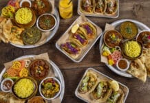 Curry Up Now Opens in Smyrna With Grand Opening Celebration Curry Up Now Food Spread