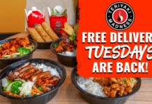 Teriyaki Madness Offers Free Delivery Every Tuesday Through Late September Summer is winding down but Free Delivery Tuesday’s are in full swing!