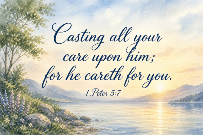 Devotional image for 1 Peter 5:7