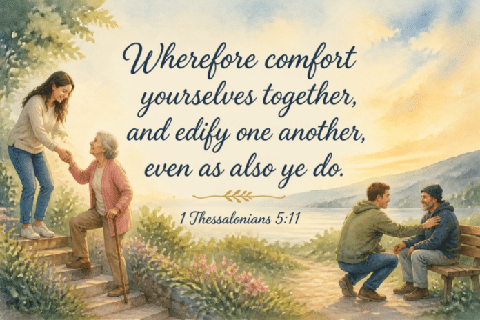 Devotional image for 1 Thessalonians 5:11