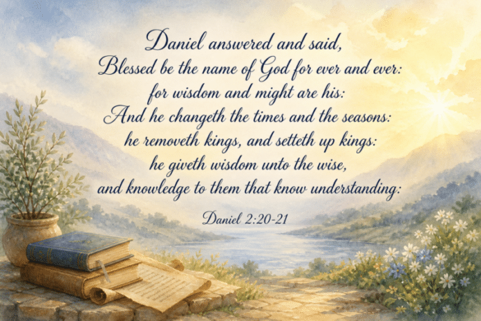 Devotional image for Daniel 2:20-21