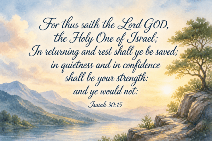 Devotional image for Isaiah 30:15