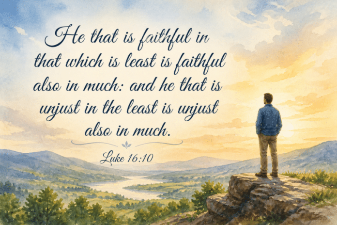 Devotional image for Luke 16:10
