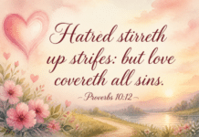 Daily Devotional: The Power of Love Over Hatred Devotional image for Proverbs 10:12