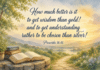 Daily Devotional: The Value of Wisdom Devotional image for Proverbs 16:16
