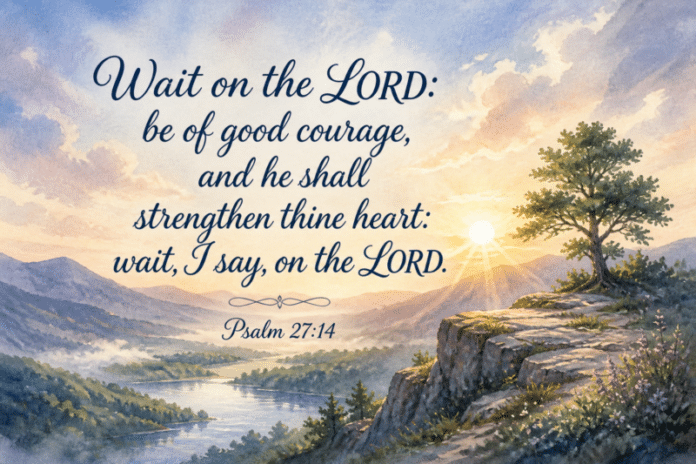Devotional image for Psalm 27:14