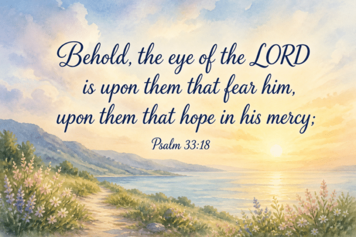 Devotional image for Psalm 33:18