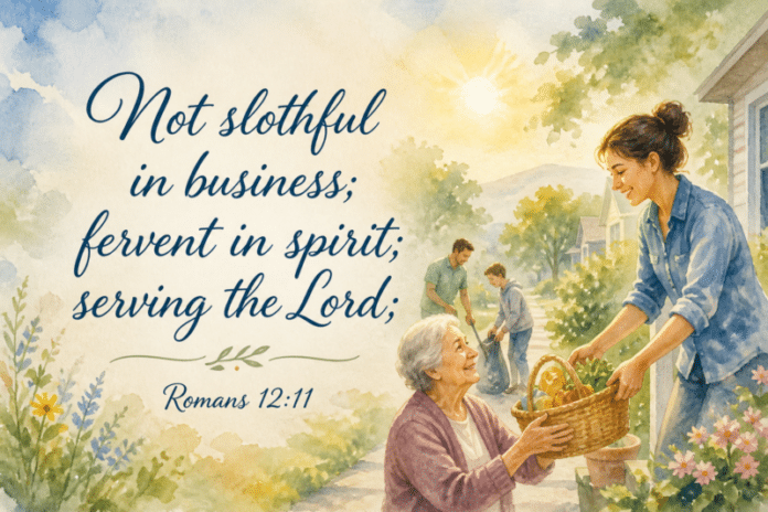 Devotional image for Romans 12:11
