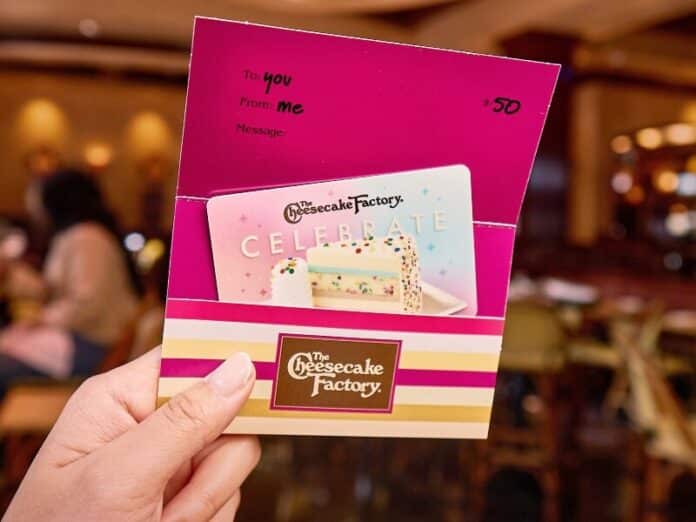 cheesecake factory gift card