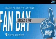 MTSU Fan Day Set for Aug. 22 at Floyd Stadium MTSU Fan day