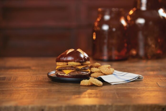 Culver's new Fried Pickle Pub Burger with a side of Fried Pickles
