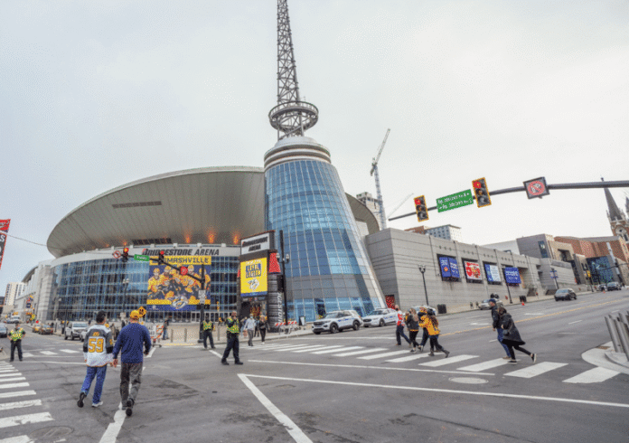 Bridgestone arena from presser