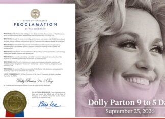 Tennessee Proclaims Sept. 25 ‘Dolly Parton 9 to 5 Day’