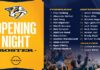 Predators Finalize Opening Night Roster Ahead of 2026-27 Season Predators Announce 2026-27 Opening Night Roster