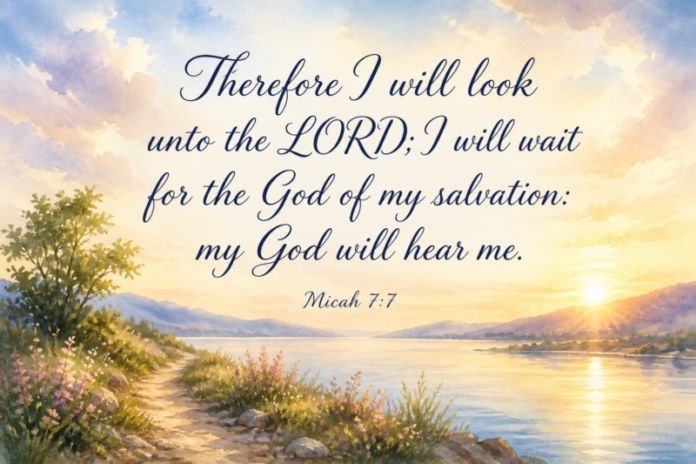 Devotional image for Micah 7:7