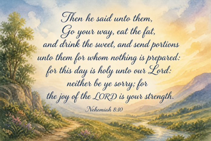 Devotional image for Nehemiah 8:10