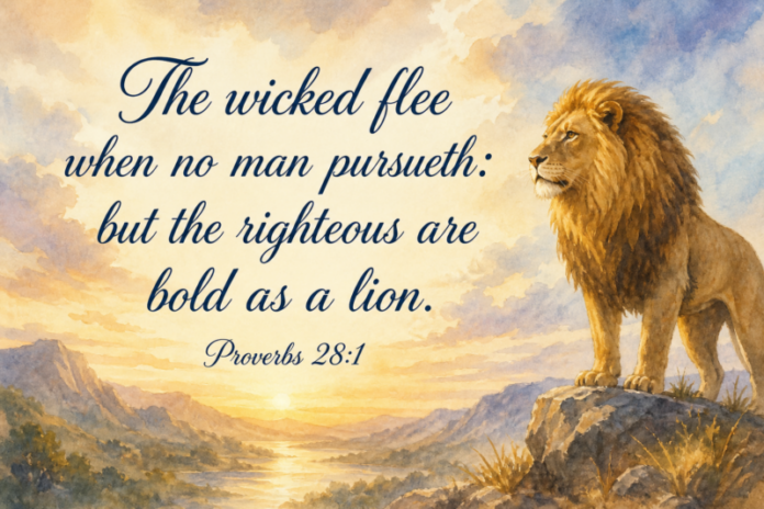 Devotional image for Proverbs 28:1